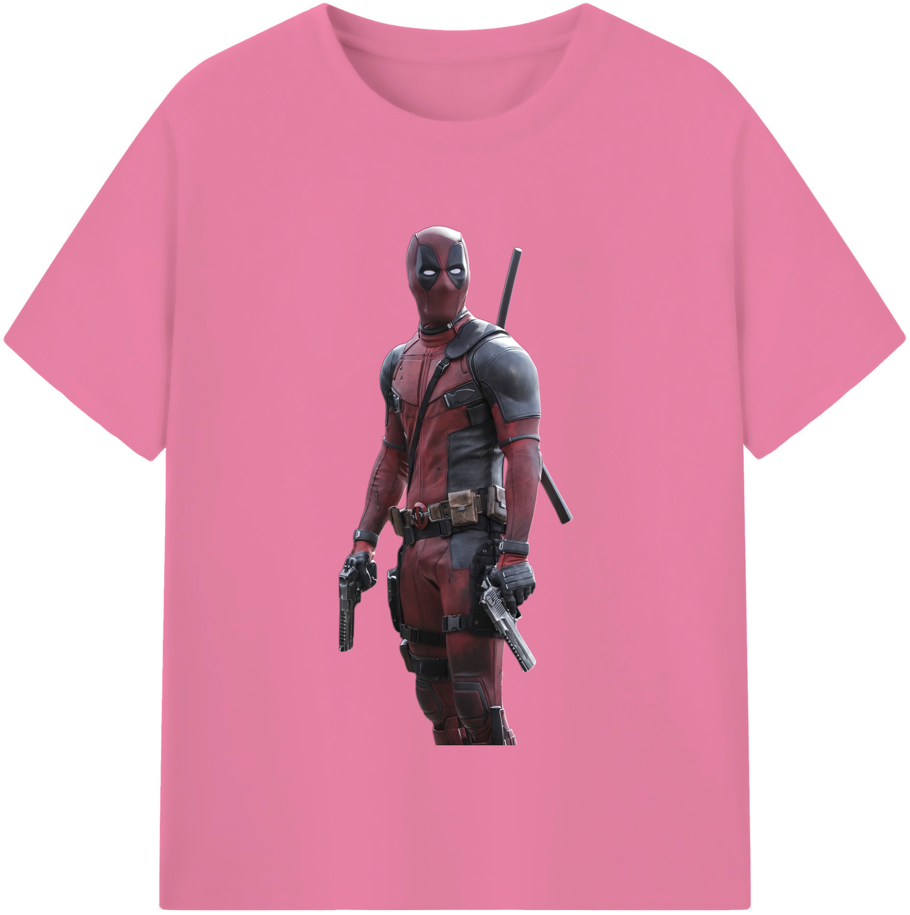 （画像用） Deadpool デッドプール 綿100％半袖Tシャツ（フロントプリント）